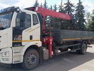 Бортовой грузовик FAW J6 с КМУ Horyong 3