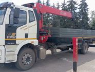 Бортовой грузовик FAW J6 с КМУ Horyong 12