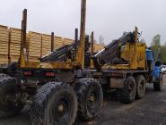 Лесовоз УРАЛ-6377R7 с КМУ и роспуском 0